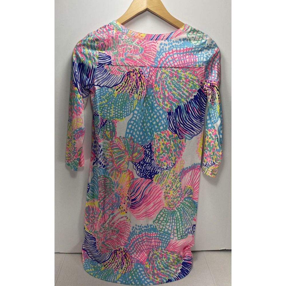 Lilly Pulitzer Dress Roar Of The Seas Long Sleeve Size XXS 100% Pima Cotton - Picture 4 of 4